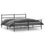 Bed frame with headboard and black metal footboard 193x203cm by , Beds and slatted bases - Ref: Foro24-355389, Price: 117,99 ...