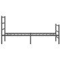 Bed frame with headboard and black metal footboard 90x190 cm by , Beds and slatted bases - Ref: Foro24-355375, Price: 69,77 €...