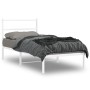 Estructura de cama de metal con cabecero blanco 90x190 cm de , Camas y somieres - Ref: Foro24-355406, Precio: 59,19 €, Descue...