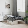 Estructura de cama de metal con cabecero blanco 90x190 cm de , Camas y somieres - Ref: Foro24-355406, Precio: 59,19 €, Descue...