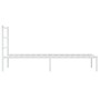 Estructura de cama de metal con cabecero blanco 90x190 cm de , Camas y somieres - Ref: Foro24-355406, Precio: 59,19 €, Descue...