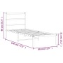 Metal bed frame with white headboard 75x190 cm by , Beds and slatted bases - Ref: Foro24-355404, Price: 60,90 €, Discount: %