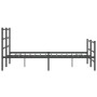 Bed frame with headboard and black metal footboard 135x190cm by , Beds and slatted bases - Ref: Foro24-355382, Price: 96,30 €...