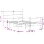 Estructura de cama con cabecero y estribo metal negro 135x190cm de , Camas y somieres - Ref: Foro24-355382, Precio: 96,30 €, ...