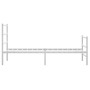 Estructura cama metal con cabecero y estribo blanco 90x200 cm de , Camas y somieres - Ref: Foro24-355425, Precio: 66,05 €, De...