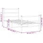 Estructura cama metal con cabecero y estribo blanco 90x200 cm de , Camas y somieres - Ref: Foro24-355425, Precio: 66,05 €, De...