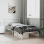 Metal bed frame with white headboard 107x203 cm by , Beds and slatted bases - Ref: Foro24-355410, Price: 63,99 €, Discount: %