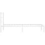 Metal bed frame with white headboard 107x203 cm by , Beds and slatted bases - Ref: Foro24-355410, Price: 63,99 €, Discount: %