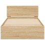 Cama con cabecero madera de ingeniería roble Sonoma 100x200 cm de , Camas y somieres - Ref: Foro24-838619, Precio: 83,60 €, D...