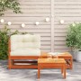 Equine garden sofa with cushions and footrest by , Modular outdoor sofas - Ref: Foro24-838114, Price: 137,99 €, Discount: %