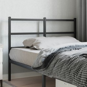 Black metal headboard 120 cm by , Headboards and footboards - Ref: Foro24-355396, Price: 26,26 €, Discount: %