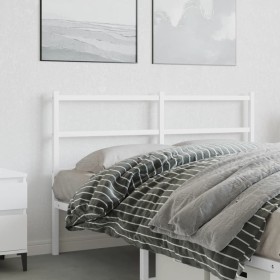 Cabecero de metal blanco 135 cm de , Cabeceros y pies de cama - Ref: Foro24-355446, Precio: 29,99 €, Descuento: %