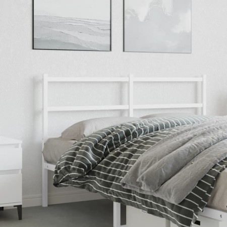 White metal headboard 135 cm by , Headboards and footboards - Ref: Foro24-355446, Price: 29,99 €, Discount: %