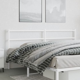 Cabecero de metal blanco 200 cm de , Cabeceros y pies de cama - Ref: Foro24-355452, Precio: 32,52 €, Descuento: %