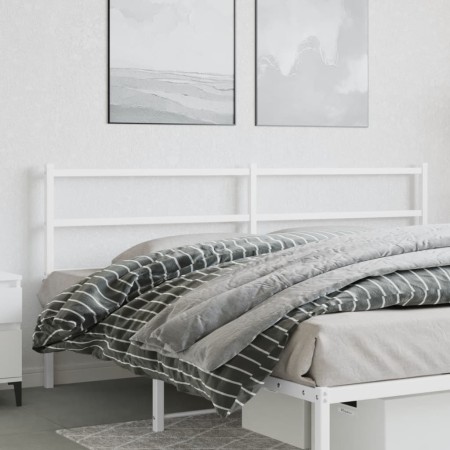 White metal headboard 200 cm by , Headboards and footboards - Ref: Foro24-355452, Price: 32,52 €, Discount: %