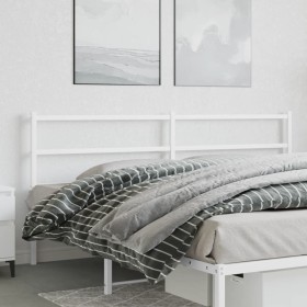 Cabecero de metal blanco 180 cm de , Cabeceros y pies de cama - Ref: Foro24-355450, Precio: 32,99 €, Descuento: %