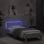 Estructura de cama con cabecero y luces LED blanco 90x190 cm de , Camas y somieres - Ref: Foro24-838743, Precio: 88,20 €, Des...