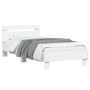 Estructura de cama con cabecero y luces LED blanco 90x190 cm de , Camas y somieres - Ref: Foro24-838743, Precio: 88,20 €, Des...