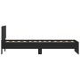 Bed frame with headboard and LED lights black 90x200 cm by , Beds and slatted bases - Ref: Foro24-838807, Price: 113,99 €, Di...