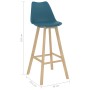 Bar stools 2 pcs PP and solid turquoise beech wood by , Kitchen stools - Ref: Foro24-287261, Price: 170,50 €, Discount: %