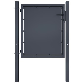 Anthrazitgraues Gartenzauntor aus Stahl 100x75 cm von vidaXL, Gartentore - Ref: Foro24-144517, Preis: 184,73 €, Rabatt: %