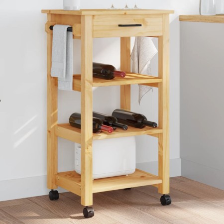 MONZA kitchen cart solid pine wood 48x40x90 cm by , Kitchen and dining carts - Ref: Foro24-376079, Price: 100,10 €, Discount: %