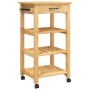 MONZA kitchen cart solid pine wood 48x40x90 cm by , Kitchen and dining carts - Ref: Foro24-376079, Price: 100,10 €, Discount: %