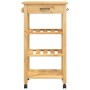 MONZA kitchen cart solid pine wood 48x40x90 cm by , Kitchen and dining carts - Ref: Foro24-376079, Price: 100,10 €, Discount: %