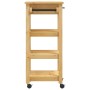 MONZA kitchen cart solid pine wood 48x40x90 cm by , Kitchen and dining carts - Ref: Foro24-376079, Price: 100,10 €, Discount: %