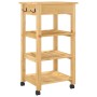 MONZA kitchen cart solid pine wood 48x40x90 cm by , Kitchen and dining carts - Ref: Foro24-376079, Price: 100,10 €, Discount: %