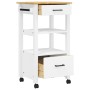 Carrito de cocina MONZA madera maciza de pino 48x40x90 cm de , Carros de cocina y comedor - Ref: Foro24-376087, Precio: 122,7...