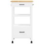 Carrito de cocina MONZA madera maciza de pino 48x40x90 cm de , Carros de cocina y comedor - Ref: Foro24-376087, Precio: 122,7...