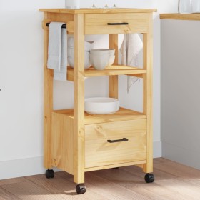 MONZA kitchen cart solid pine wood 48x40x90 cm by , Kitchen and dining carts - Ref: Foro24-376085, Price: 105,56 €, Discount: %