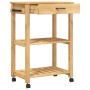 MONZA kitchen cart solid pine wood 60x40x90 cm by , Kitchen and dining carts - Ref: Foro24-376091, Price: 93,99 €, Discount: %