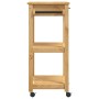 MONZA kitchen cart solid pine wood 60x40x90 cm by , Kitchen and dining carts - Ref: Foro24-376091, Price: 93,99 €, Discount: %