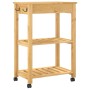 MONZA kitchen cart solid pine wood 60x40x90 cm by , Kitchen and dining carts - Ref: Foro24-376091, Price: 93,99 €, Discount: %