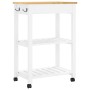 Carrito de cocina MONZA madera maciza de pino 60x40x90 cm de , Carros de cocina y comedor - Ref: Foro24-376093, Precio: 104,9...