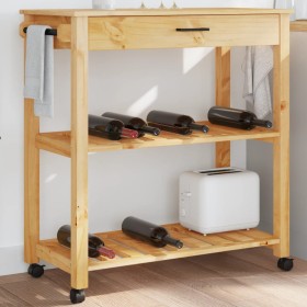 MONZA kitchen cart solid pine wood 84x40x90 cm by , Kitchen and dining carts - Ref: Foro24-376100, Price: 112,99 €, Discount: %