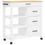 MONZA kitchen cart solid pine wood 84x40x90 cm by , Kitchen and dining carts - Ref: Foro24-376114, Price: 208,99 €, Discount: %