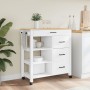 Carrito de cocina MONZA madera maciza de pino 84x40x90 cm de , Carros de cocina y comedor - Ref: Foro24-376114, Precio: 208,9...