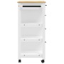 Carrito de cocina MONZA madera maciza de pino 84x40x90 cm de , Carros de cocina y comedor - Ref: Foro24-376114, Precio: 208,9...