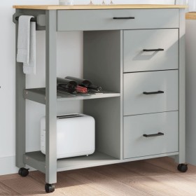 MONZA kitchen cart solid pine wood 84x40x90 cm by , Kitchen and dining carts - Ref: Foro24-376116, Price: 190,99 €, Discount: %