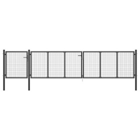 Anthracite gray steel garden gate 500x75 cm by vidaXL, garden gates - Ref: Foro24-144334, Price: 433,99 €, Discount: %