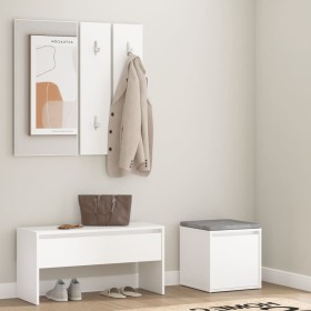 White plywood hall furniture set by , Wardrobes - Ref: Foro24-3082044, Price: 106,99 €, Discount: %