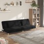 Sofá cama de 2 plazas con dos almohadas tela negro de , Sofás - Ref: Foro24-375794, Precio: 234,96 €, Descuento: %