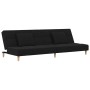 Sofá cama de 2 plazas con dos almohadas tela negro de , Sofás - Ref: Foro24-375794, Precio: 234,96 €, Descuento: %