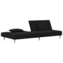 Sofá cama de 2 plazas con dos almohadas tela negro de , Sofás - Ref: Foro24-375794, Precio: 234,96 €, Descuento: %