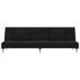 Sofá cama de 2 plazas con dos almohadas tela negro de , Sofás - Ref: Foro24-375794, Precio: 234,96 €, Descuento: %