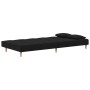 Sofá cama de 2 plazas con dos almohadas tela negro de , Sofás - Ref: Foro24-375794, Precio: 234,96 €, Descuento: %