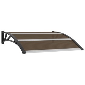 Black PC door canopy 120x100 cm by vidaXL, Awnings - Ref: Foro24-45633, Price: 63,32 €, Discount: %